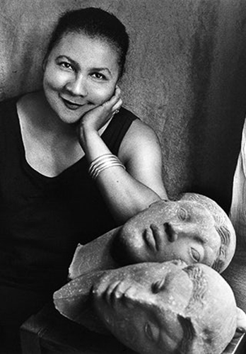 black and white photo of the author, bell hooks
